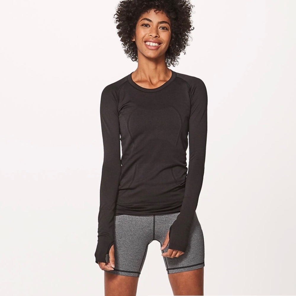 Lululemon Swiftly Tech Long Sleeve Crew Black Size 4